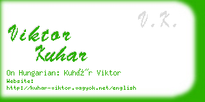 viktor kuhar business card